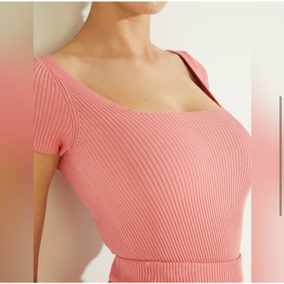 GUESS Marlene Sweater & Yvette Ribbed Faded Rose Set size XS - Picture 11 of 15